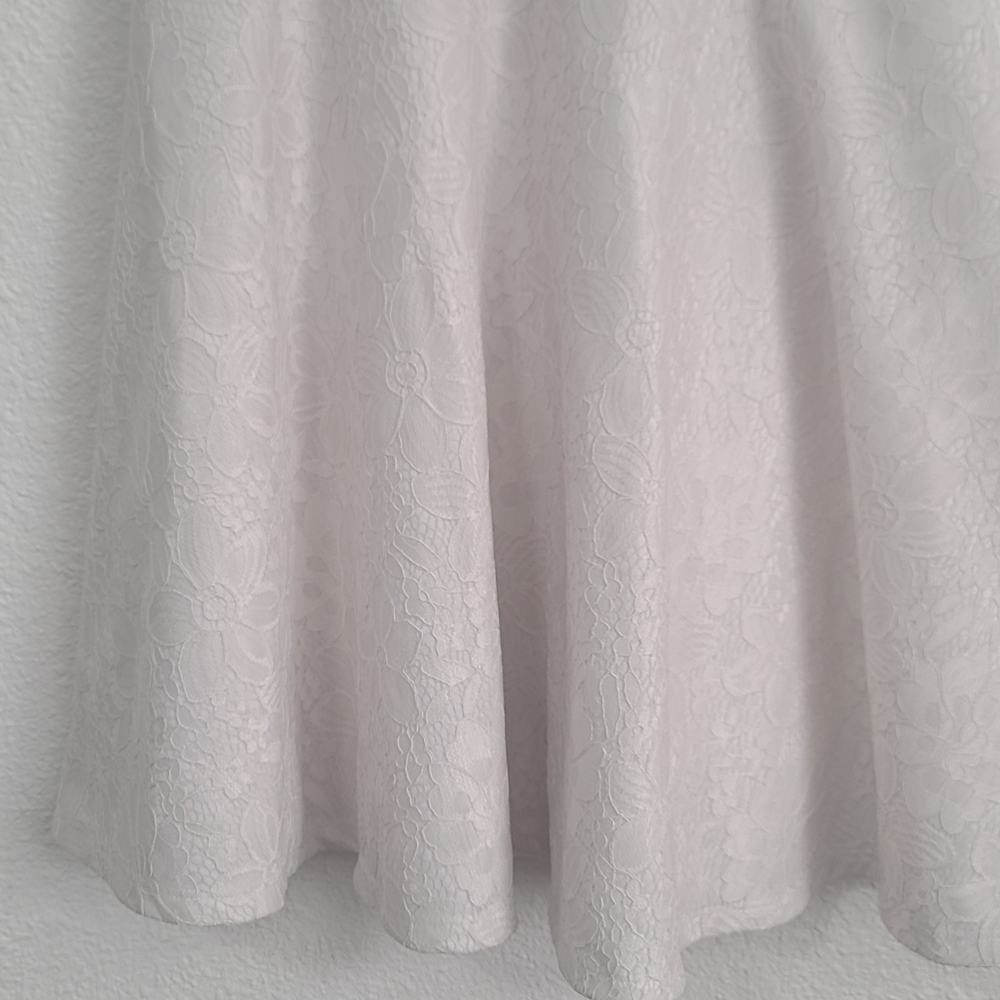 Lulu's White Lace Spaghetti-Strap Fit-and-Flare Dress - Picture 3 of 9